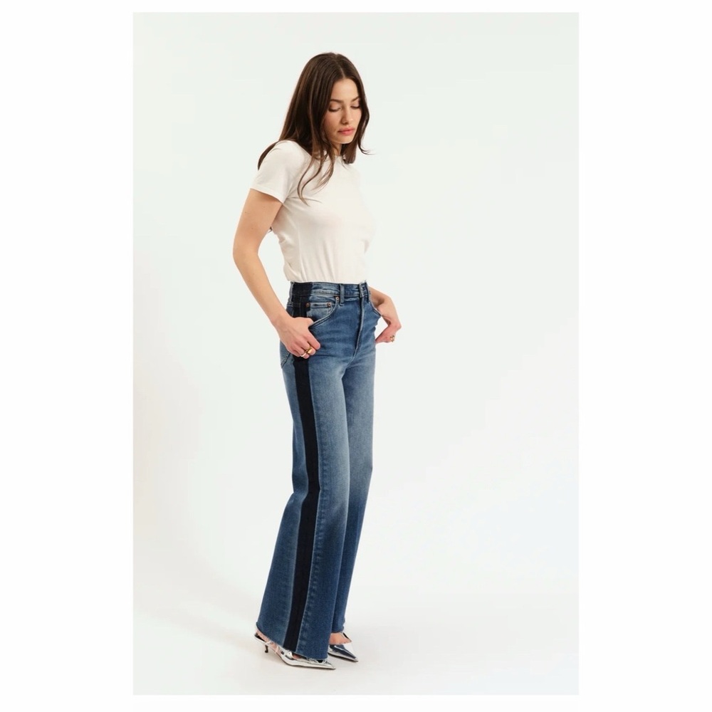 Daze tuxedo wide leg Blue Jeans for Women